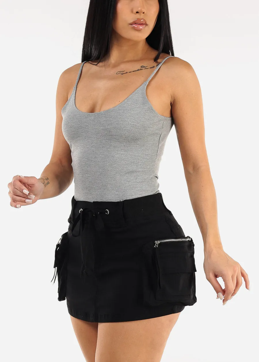 Sleeveless Scoop Neck Cami Top Grey sold by Moda