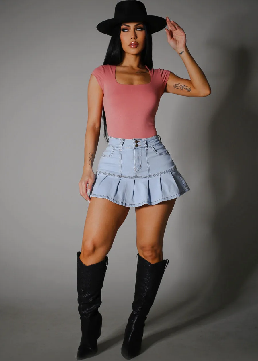 Cap Sleeve Square Neck Top Rose sold by Moda product image thumbnail 2