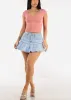 Cap Sleeve Square Neck Top Rose sold by Moda