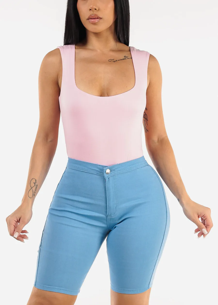 Sleeveless Wide Neck Bodysuit Light Pink sold by Moda product image thumbnail 5