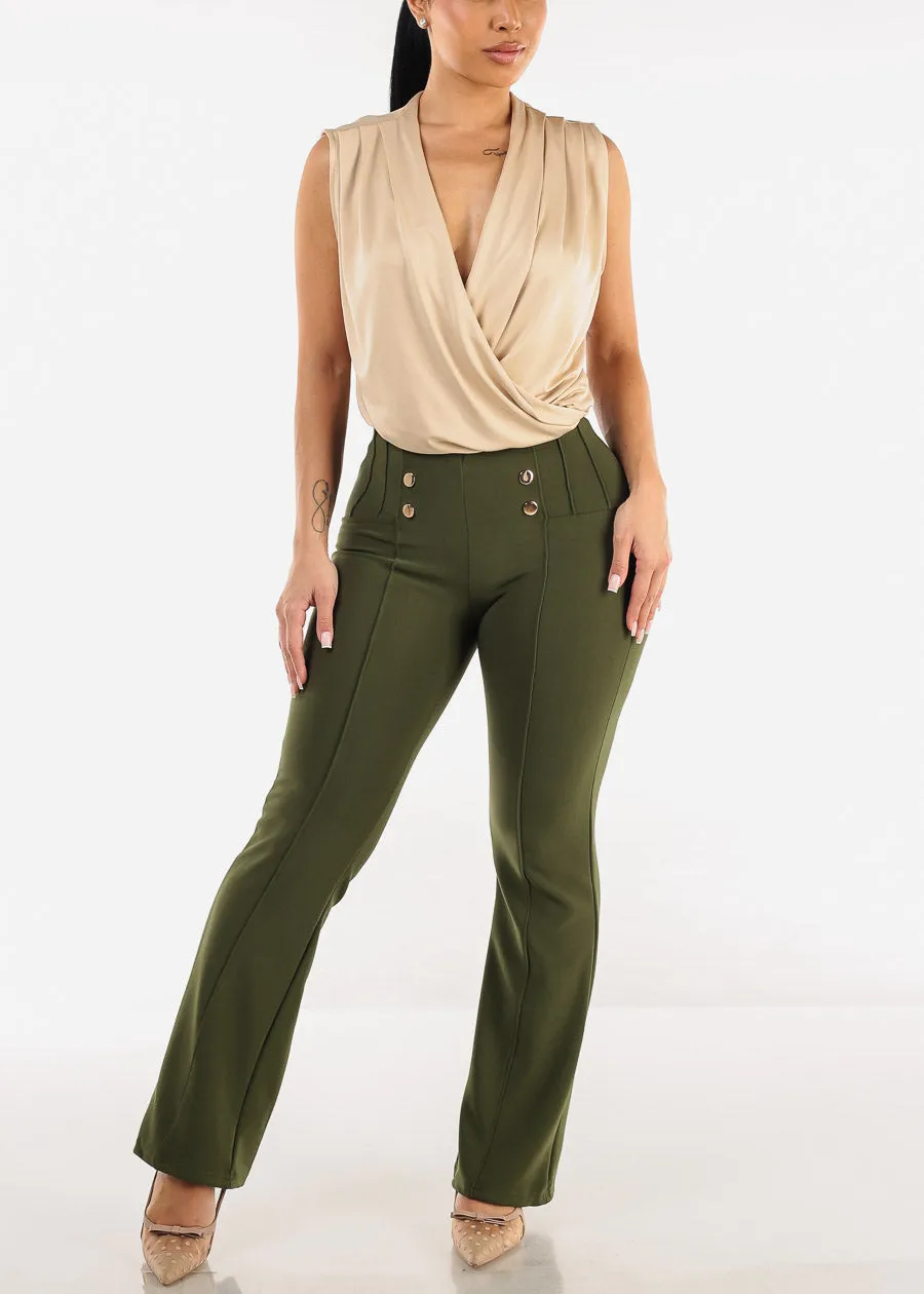 Butt Lift Stretchy Bootcut Dress Pants Olive sold by Moda product image thumbnail 2
