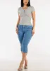 Stretchy Short Sleeve Ribbed Top Grey sold by Moda