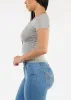 Stretchy Short Sleeve Ribbed Top Grey sold by Moda