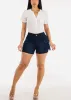 Butt Lift High Waist Cargo Dark Denim Shorts sold by Moda