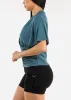 Short Dolman Sleeve Surplice Blouse Teal sold by Moda