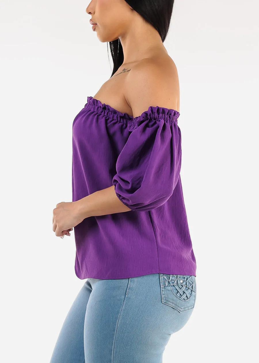 Off Shoulder Blouse Purple sold by Moda product image thumbnail 4