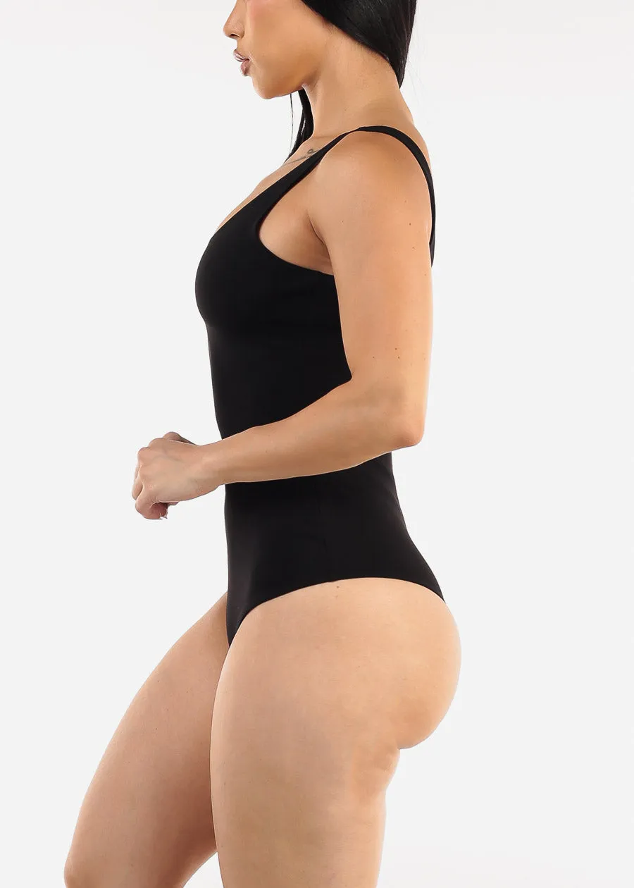 Sleeveless Scoop Neck Thong Bodysuit Black sold by Moda product image thumbnail 4