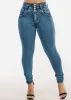 Levantacola Super High Waist Skinny Jeans w Pocket Design sold by Moda