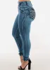 Levantacola Super High Waist Skinny Jeans w Pocket Design sold by Moda