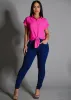 Levantacola Super High Waist Skinny Jeans Indigo sold by Moda