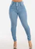 Levantacola Super High Waist Skinny Jeans Light Wash sold by Moda