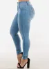 Levantacola High Rise Light Skinny Jeans w Pocket Design sold by Moda
