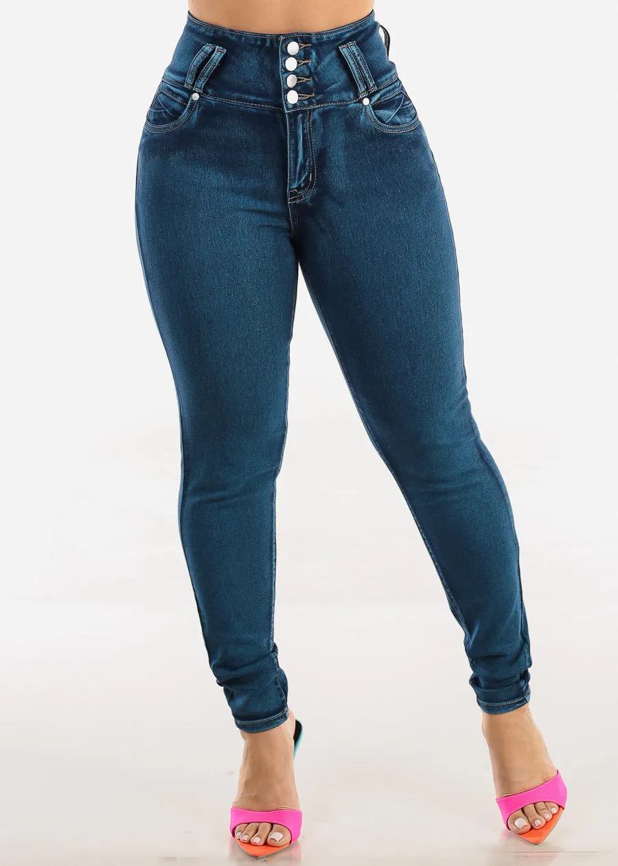 Levantacola Super High Waist Skinny Jeans Sand Wash sold by Moda product image thumbnail 5
