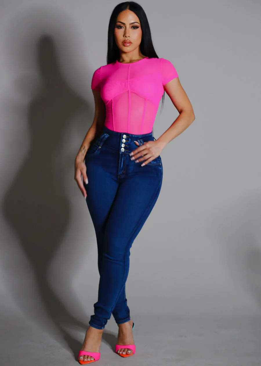 Levantacola Super High Waist Skinny Jeans Sand Wash sold by Moda product image thumbnail 3