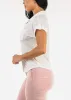 Short Sleeve Button Up Stretch Collared Blouse White sold by Moda