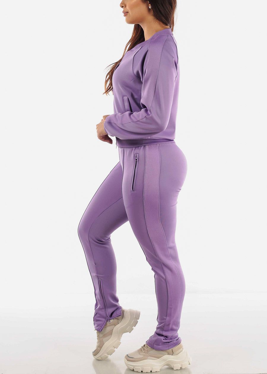 Purple Zip Up Tracksuit (2 PCE SET) sold by Moda product image thumbnail 3