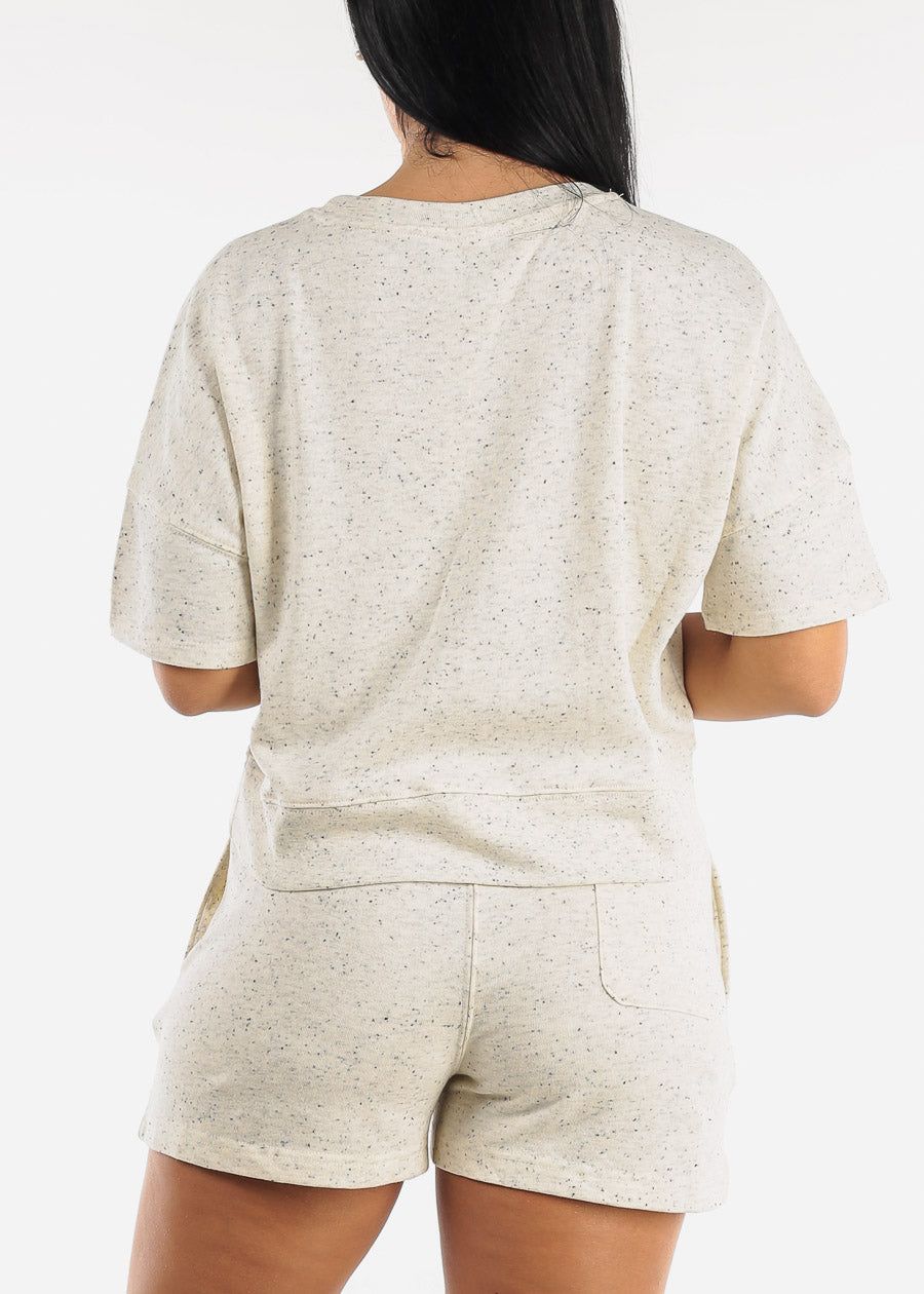 MONO B Athleisure Cotton Blend Short Sleeve Top & Shorts (2 PCE SET) sold by Moda product image thumbnail 4