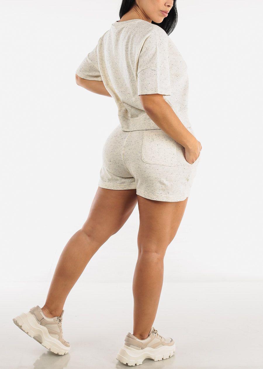 MONO B Athleisure Cotton Blend Short Sleeve Top & Shorts (2 PCE SET) sold by Moda product image thumbnail 5