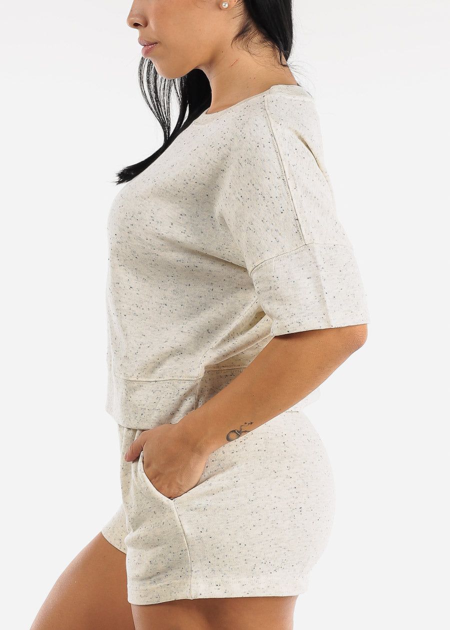 MONO B Athleisure Cotton Blend Short Sleeve Top & Shorts (2 PCE SET) sold by Moda product image thumbnail 3