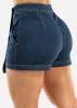 High Waist Wrap Front Denim Skort Med Wash sold by Moda