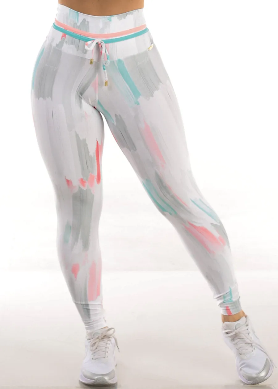 MADE IN BRAZIL Butt Lift Scrunch Leggings Multicolor Paint sold by Moda product image thumbnail 2