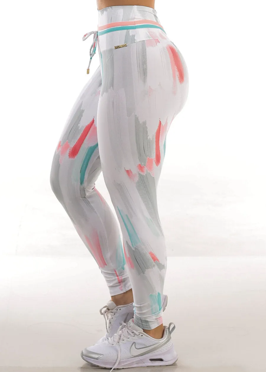 MADE IN BRAZIL Butt Lift Scrunch Leggings Multicolor Paint sold by Moda product image thumbnail 3