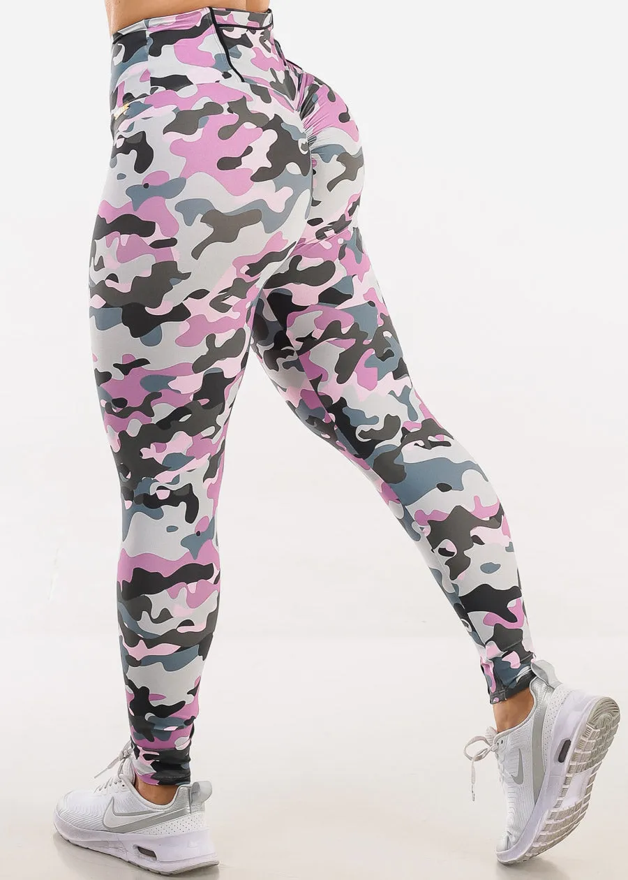 MADE IN BRAZIL Butt Lift Scrunch Leggings Military Pink sold by Moda product image thumbnail 5