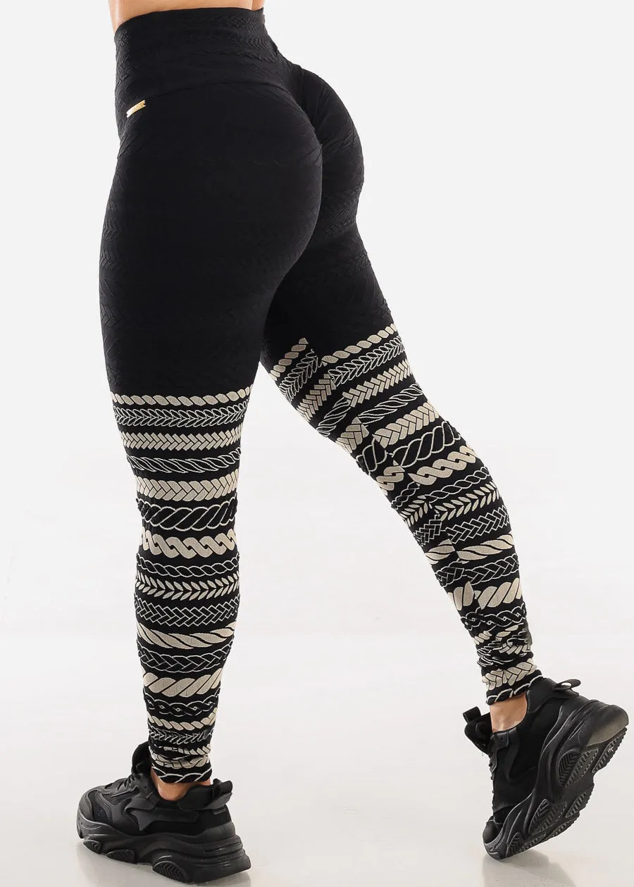 MADE IN BRAZIL Butt Lift Scrunch Leggings Tribal Black sold by Moda product image thumbnail 4