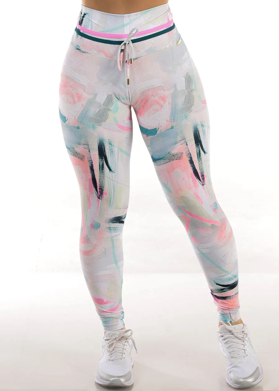 MADE IN BRAZIL Butt Lift Scrunch Leggings Paint Multicolor sold by Moda product image thumbnail 2