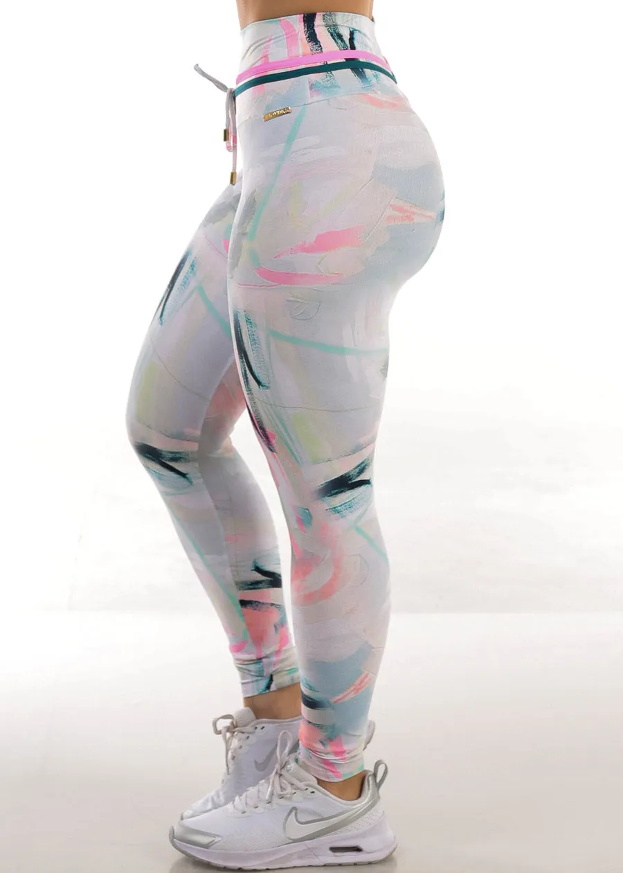 MADE IN BRAZIL Butt Lift Scrunch Leggings Paint Multicolor sold by Moda product image thumbnail 3