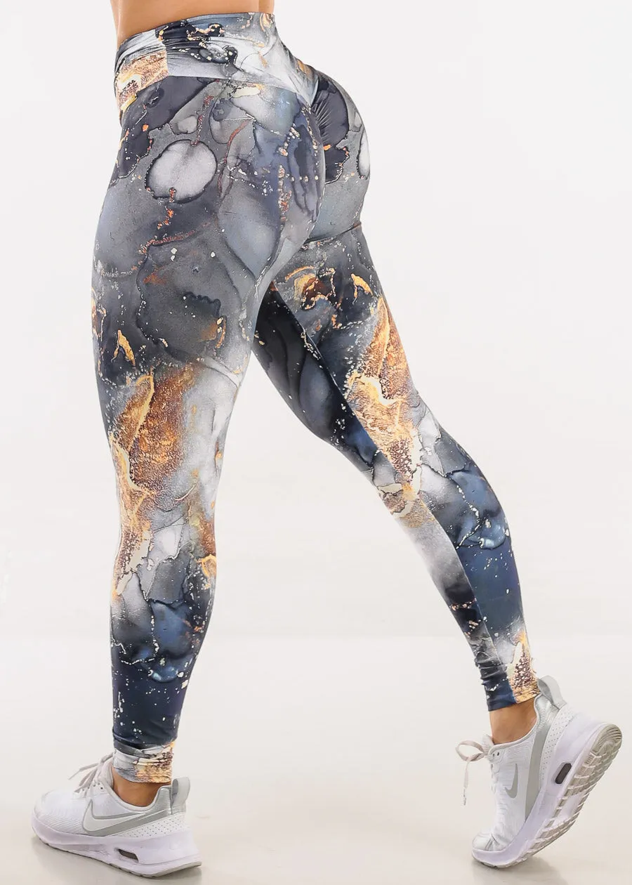 MADE IN BRAZIL Butt Lift Scrunch Leggings Marble Print sold by Moda product image thumbnail 5