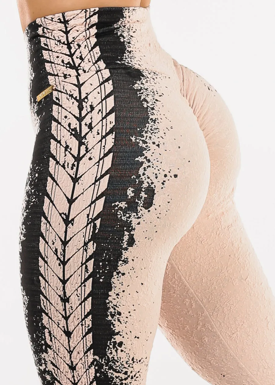 MADE IN BRAZIL Butt Lift Scrunch Leggings Printed Jacquard Rose sold by Moda product image thumbnail 2