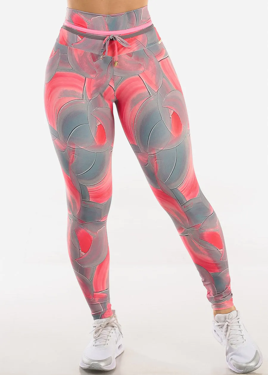 MADE IN BRAZIL Butt Lift Scrunch Leggings Red & Grey sold by Moda product image thumbnail 2