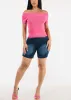 Off Shoulder Stretchy Top Hot Pink sold by Moda