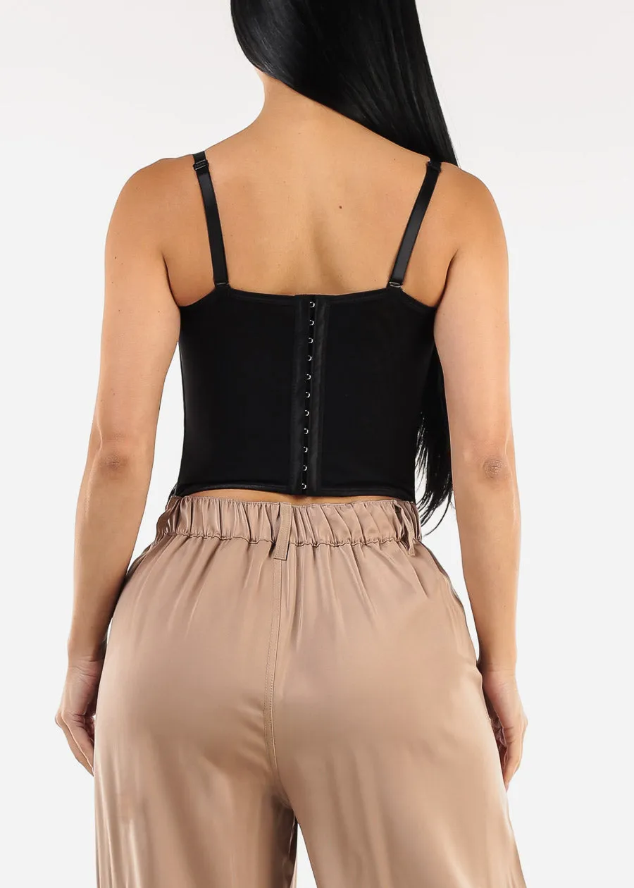 Sweetheart Neckline Floral Lace Corset Top Black sold by Moda product image thumbnail 5