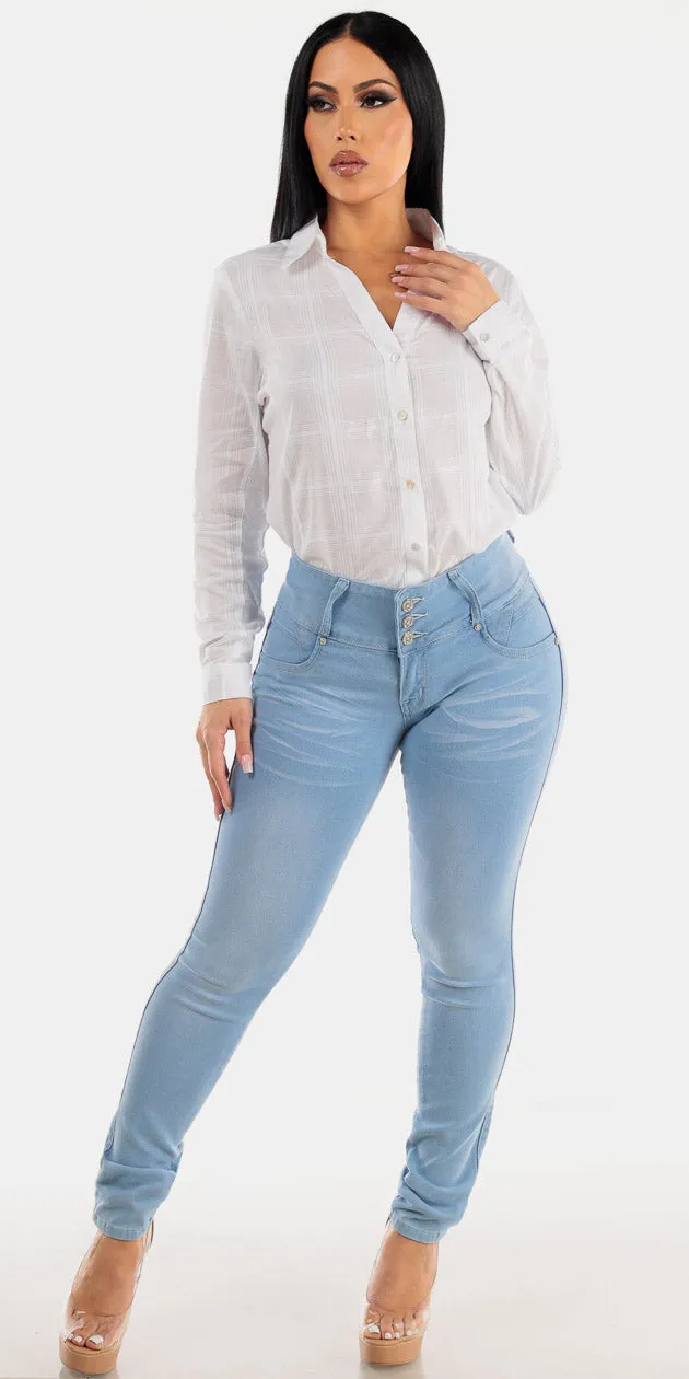 Light Blue Push Up Shirt Combo sold by Moda