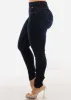 Butt Lift High Waist Skinny Jeans Dark Blue sold by Moda