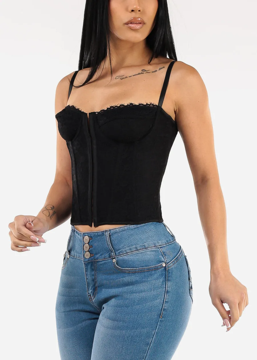 Sleeveless Lace Bustier Corset Top Black sold by Moda product image thumbnail 4