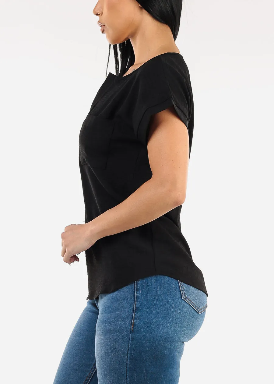 Casual Short Sleeve Vneck Blouse Black sold by Moda product image thumbnail 3