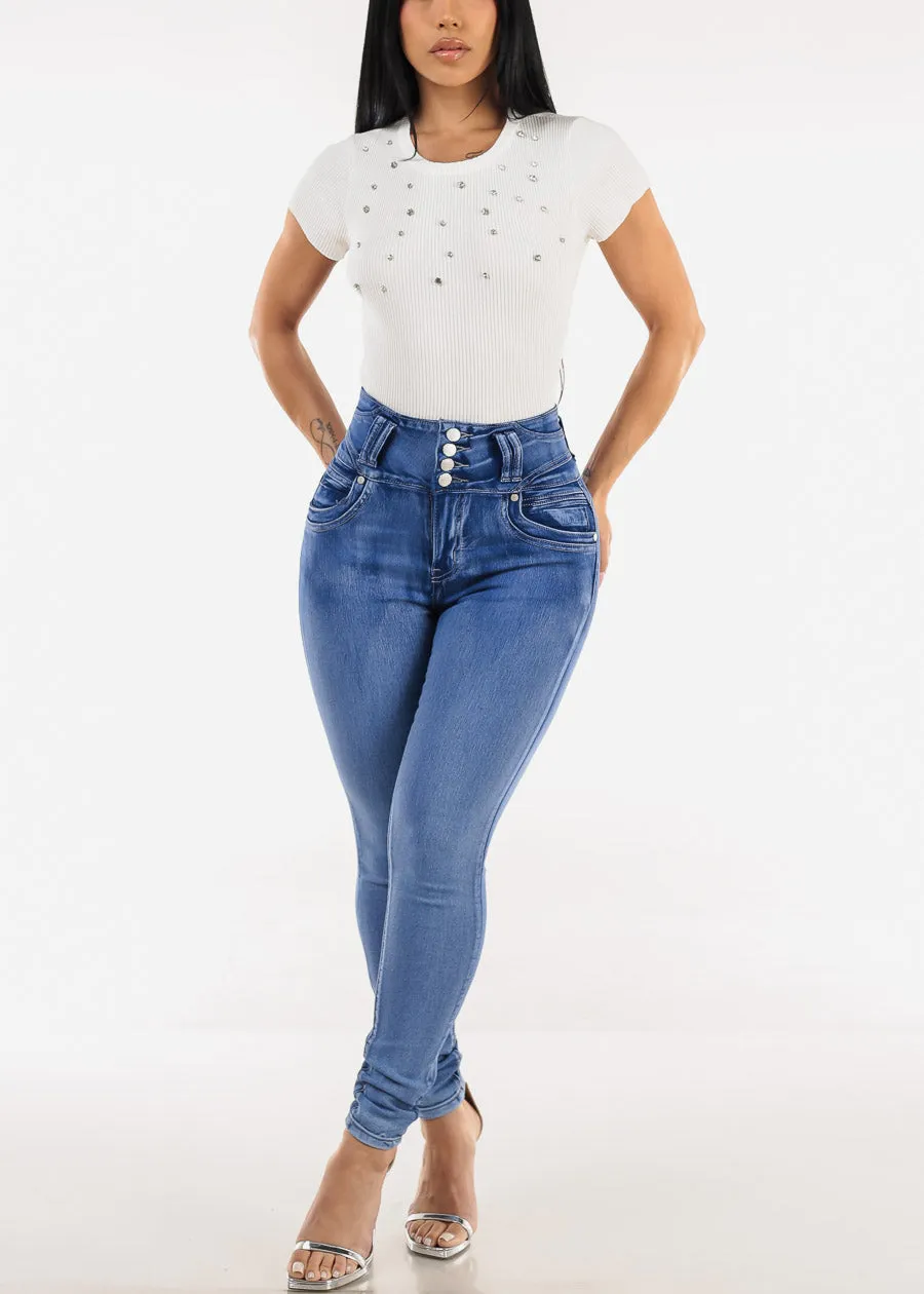 Butt Lift Super High Waist Skinny Jeans w Back Pocket Design sold by Moda product image thumbnail 2