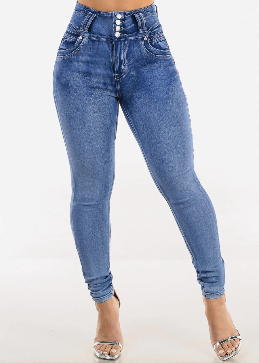 Butt Lift Super High Waist Skinny Jeans w Back Pocket Design sold by Moda product image thumbnail 3