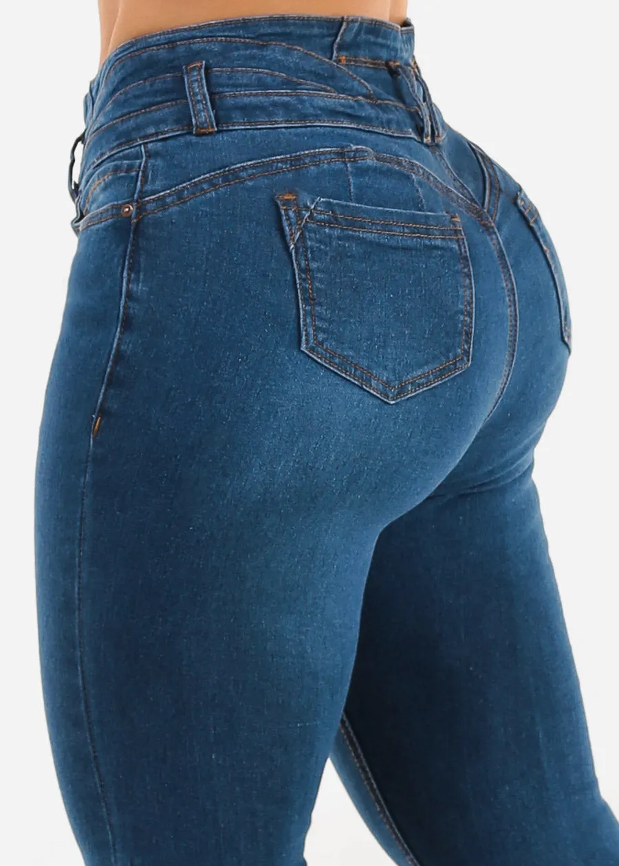 Butt Lift Mid Rise Stretch Bootcut Jeans Med Wash sold by Moda product image thumbnail 5
