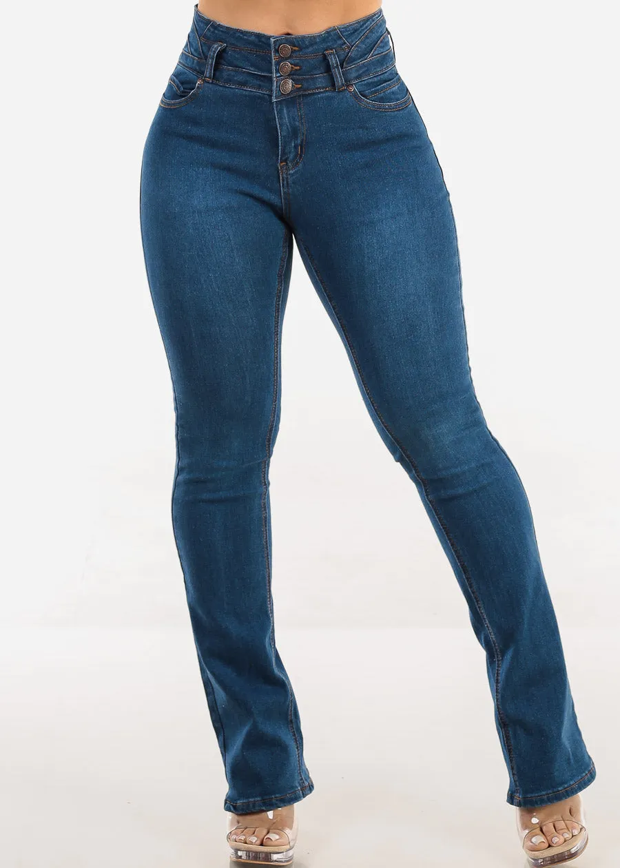 Butt Lift Mid Rise Stretch Bootcut Jeans Med Wash sold by Moda product image thumbnail 3