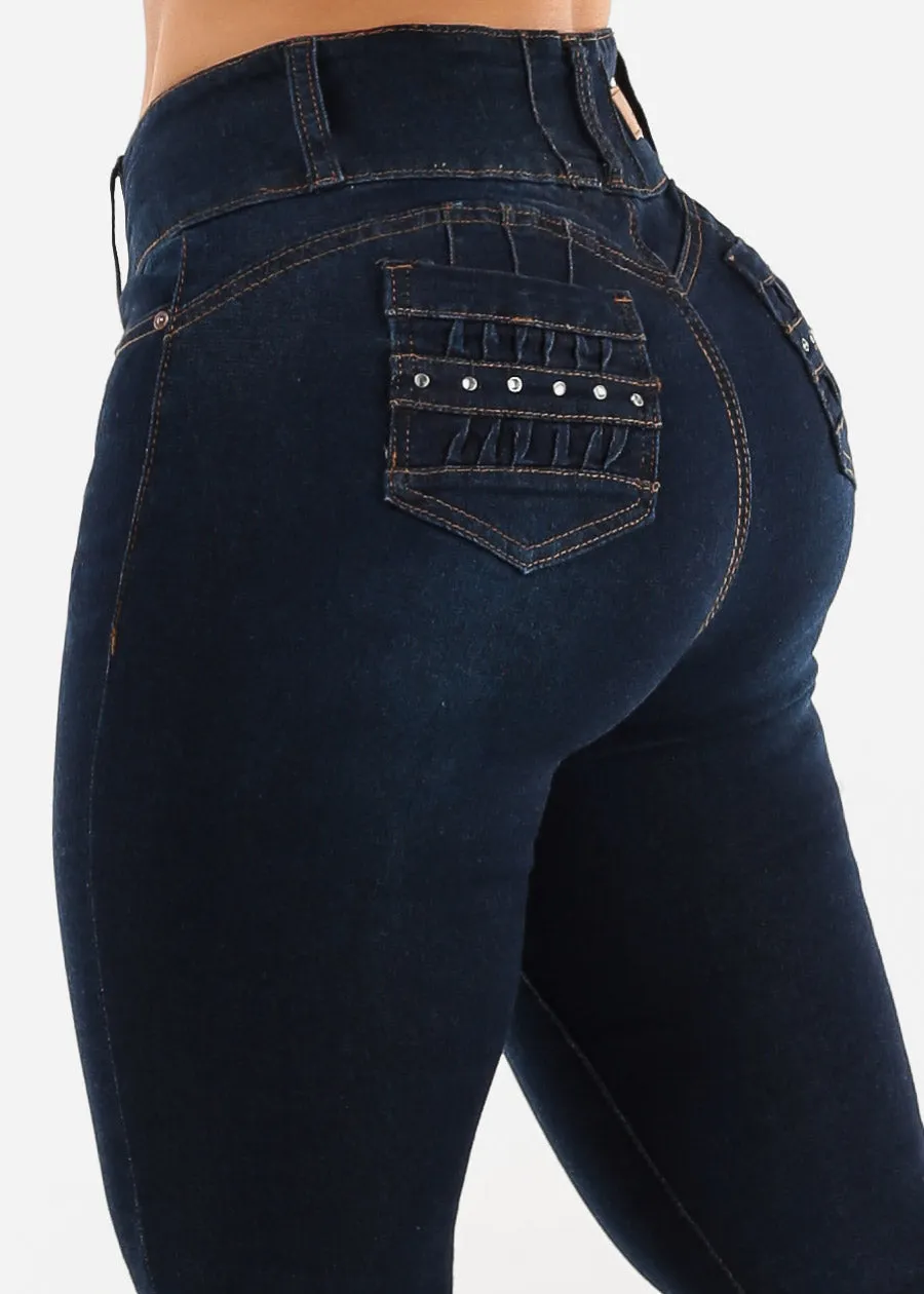 Butt Lift Mid Rise Stretch Bootcut Jeans Dark Wash sold by Moda product image thumbnail 5