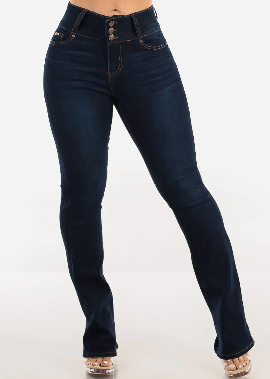 Butt Lift Mid Rise Stretch Bootcut Jeans Dark Wash sold by Moda product image thumbnail 3