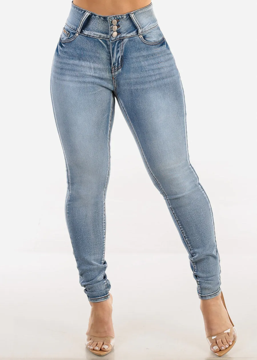 Butt Lift High Waist Acid Wash Stretchy Skinny Jeans sold by Moda product image thumbnail 3