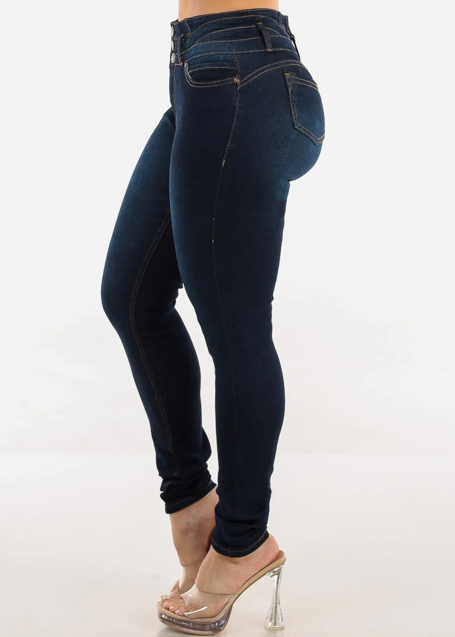 Butt Lift Mid Rise Stretch Skinny Jeans Dark Wash sold by Moda product image thumbnail 4