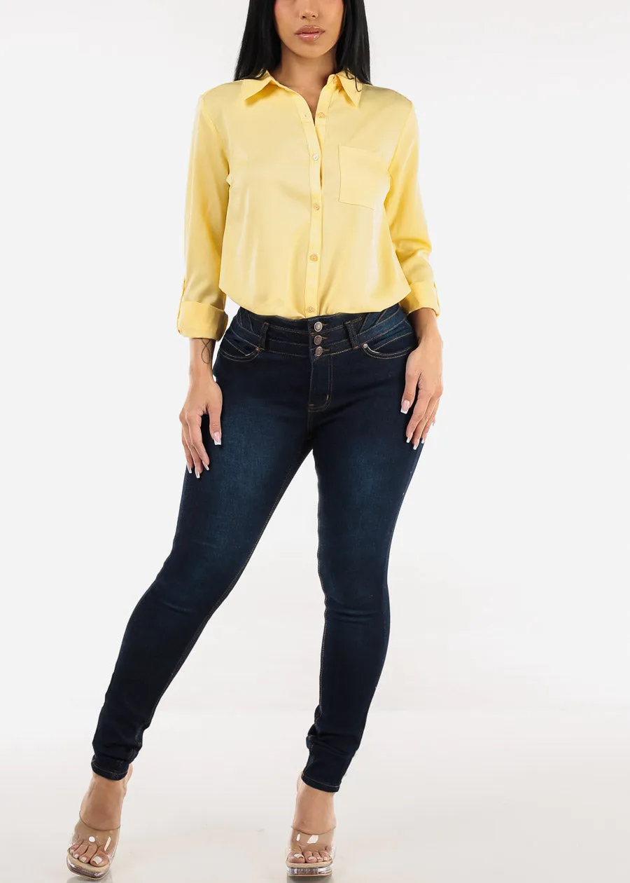 Butt Lift Mid Rise Stretch Skinny Jeans Dark Wash sold by Moda product image thumbnail 2