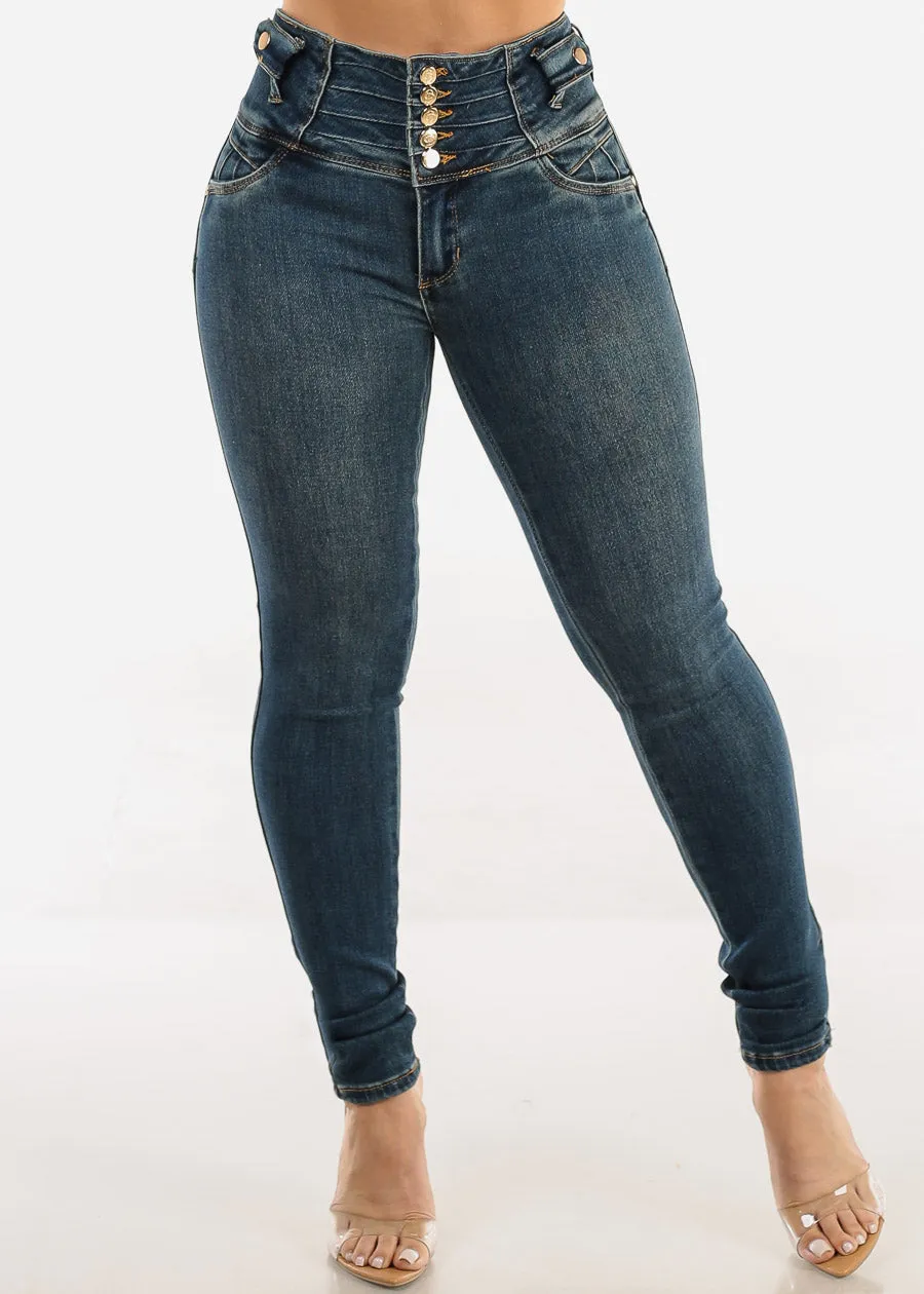 Butt Lift High Waist Skinny Jeans Vintage Wash sold by Moda product image thumbnail 3