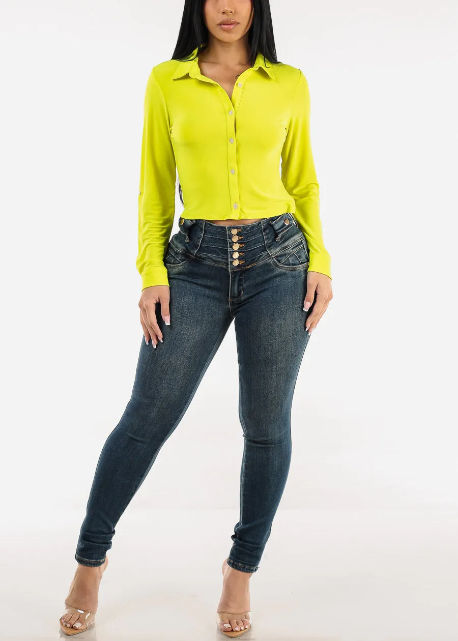 Butt Lift High Waist Skinny Jeans Vintage Wash sold by Moda product image thumbnail 2